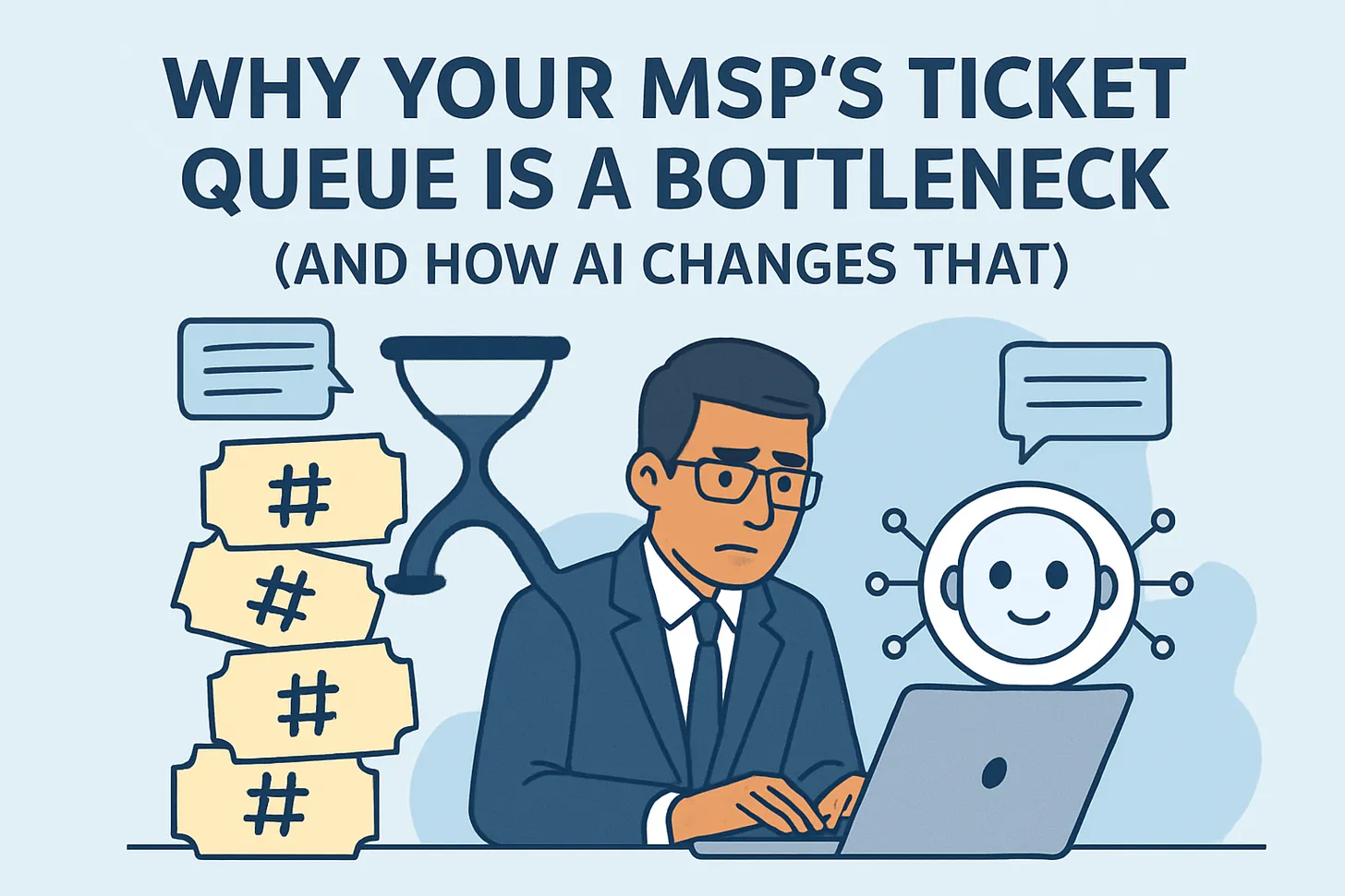 Why Your MSP's Ticket Queue Is a Bottleneck (And How AI Changes That)